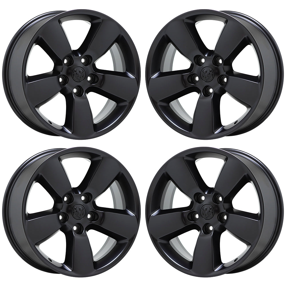 20" Dodge Ram 1500 Truck Satin Black wheels rims Factory OEM set 4 2495